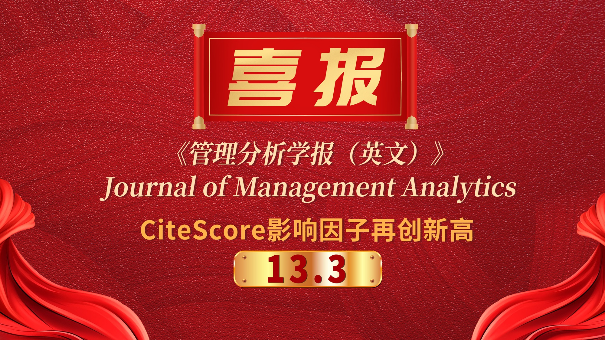 CiteScore 2023发布,《管理分析学报(英文)》细分领域进入前1%